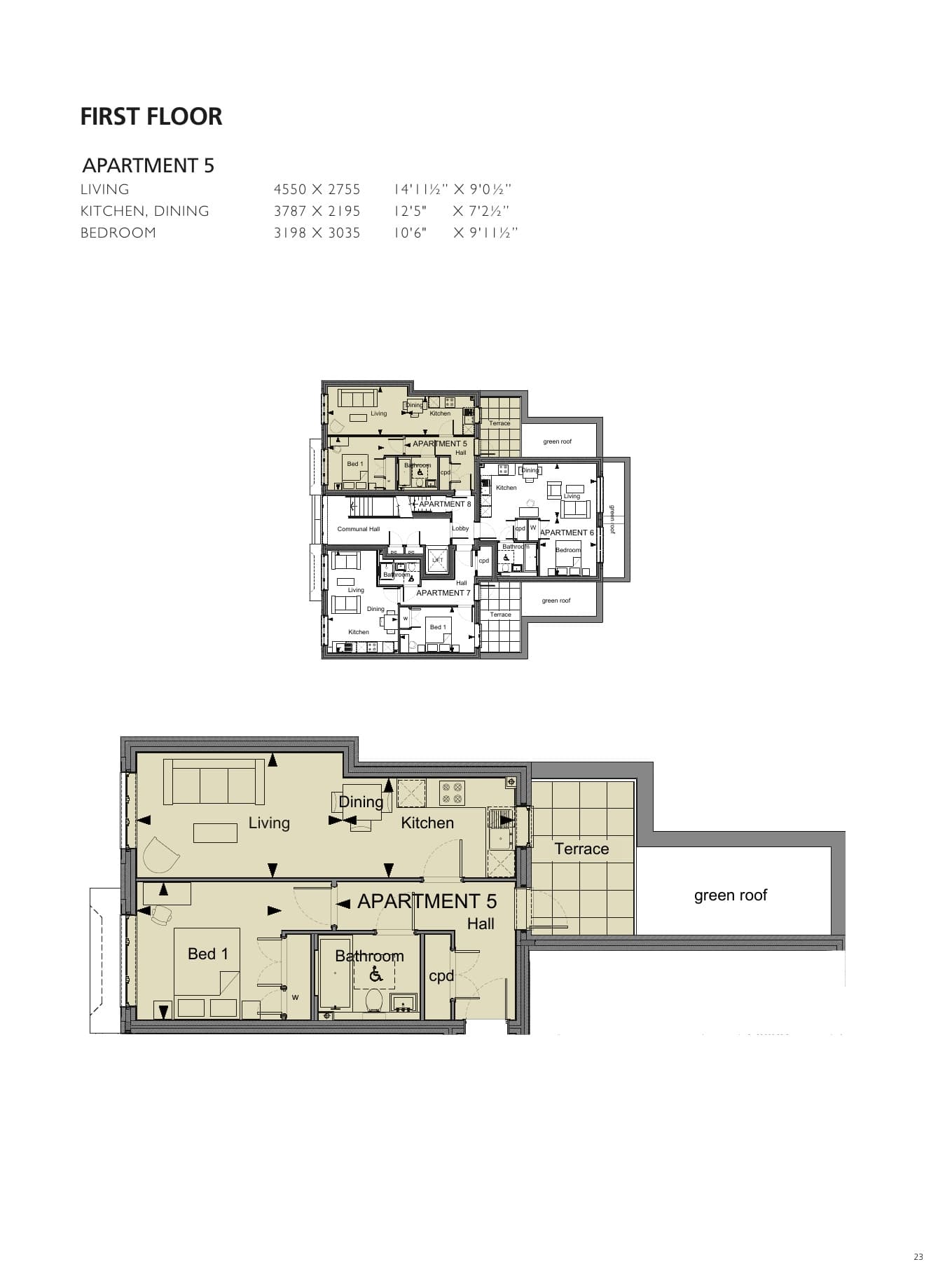 Floorplan for Apartment 5, Ardmore Place
