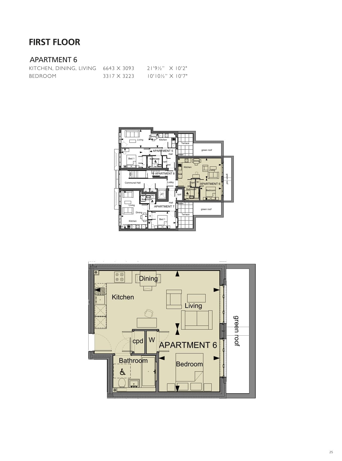 Floorplan for Apartment 6, Ardmore Place