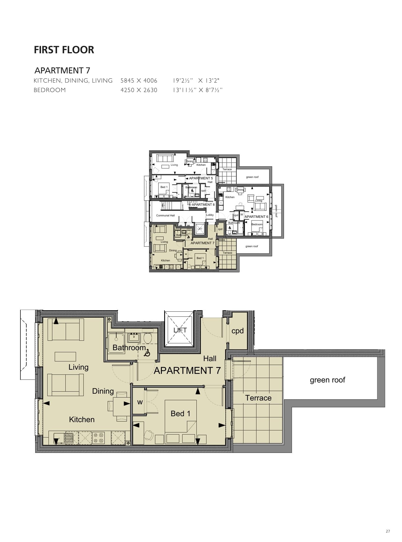 Floorplan for Apartment 7, Ardmore Place