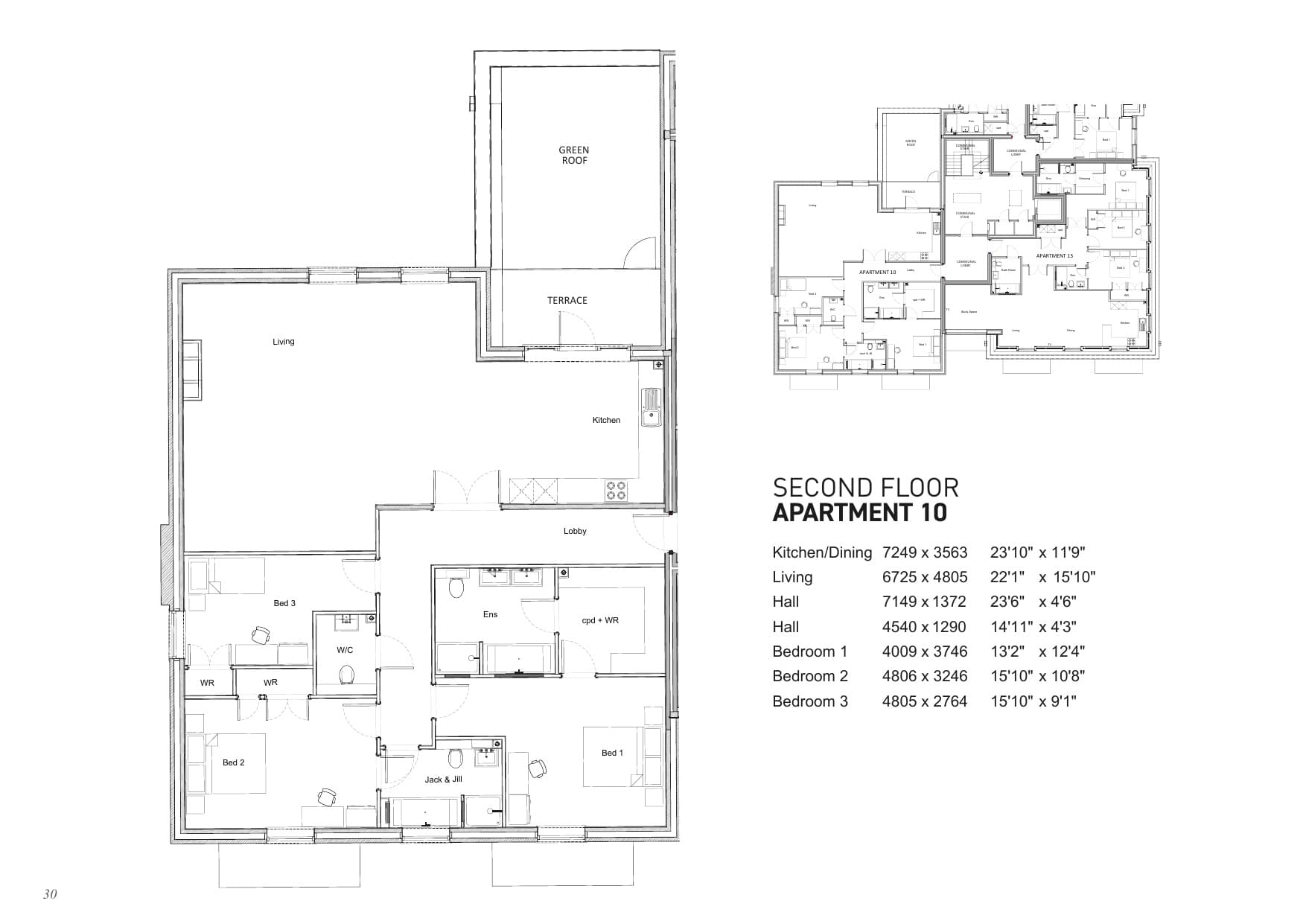 Floorplan for Apartment 10, Shalford Lodge