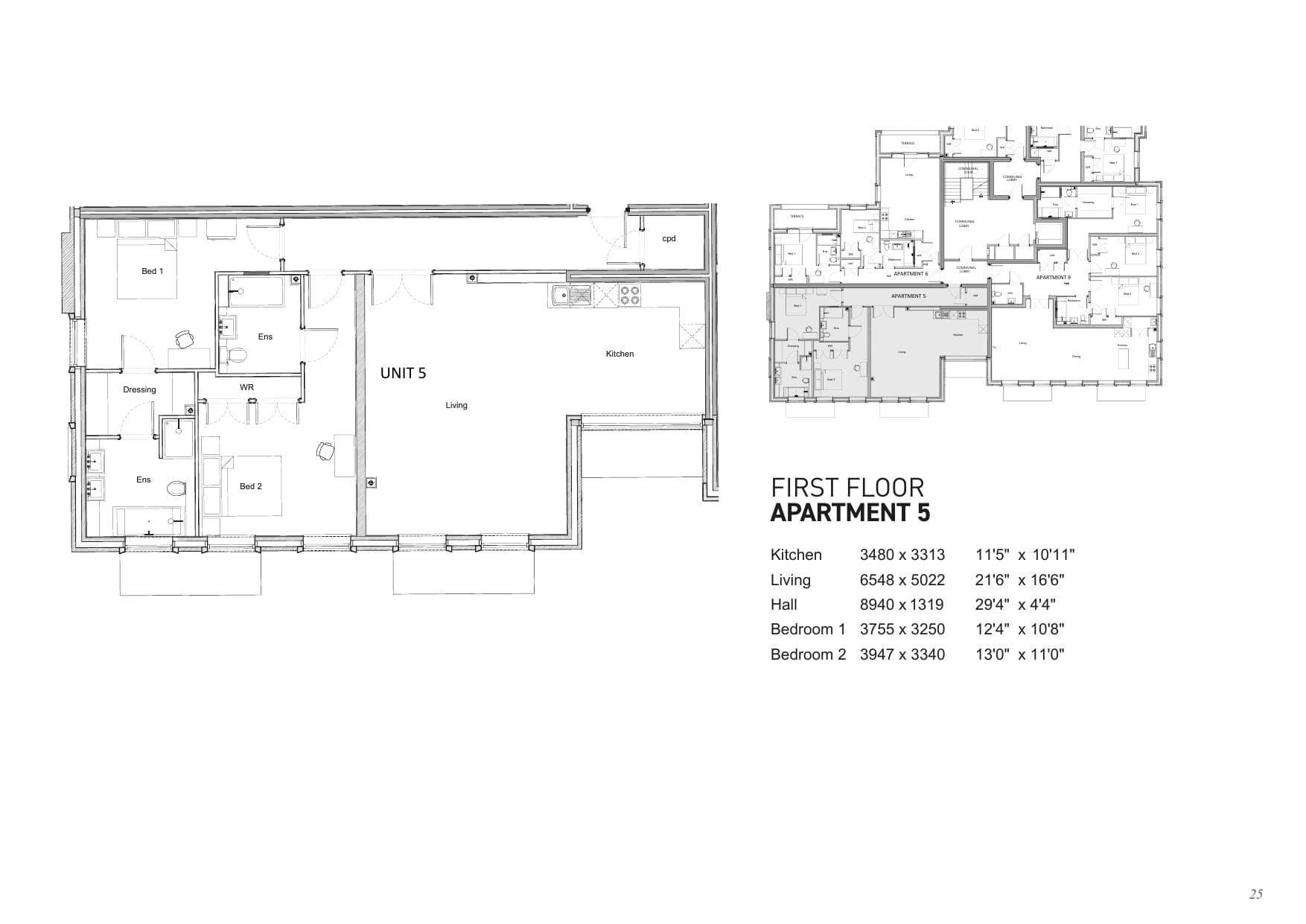 Floorplan for Apartment 5, Shalford Lodge